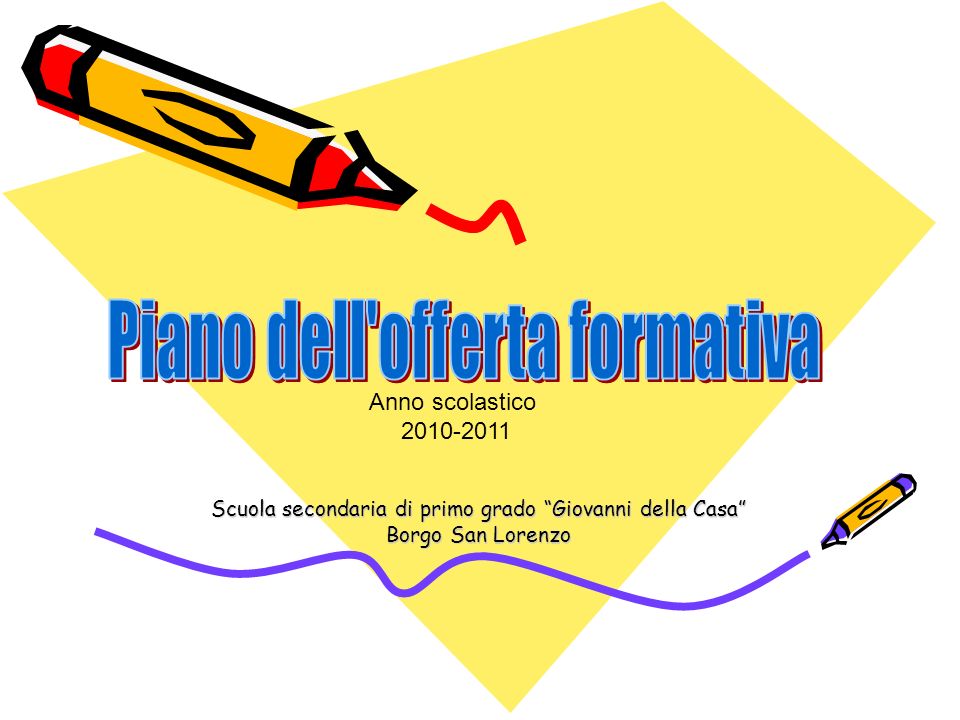 Piano Dell Offerta Formativa Ppt Scaricare